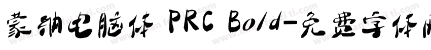 蒙纳电脑体 PRC Bold字体转换
